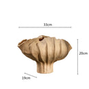 GobekUsa Ceramic Wavy Flower Vase - Home Decoration and Storage Organization