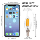 GobekUsa Dimmable Chandelier LED Bulbs E12 E14 Candelabra Flame Bent Tip 60W Equivalent