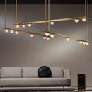 GobekUsa Gray Glass LED Chandeliers: Modern Art Deco Lighting for Dining Room, Kitchen & Parlor