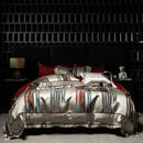 GobekUsa Luxe Brocade Jacquard Bedding Set with Egyptian Cotton & Embroidery