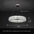 GobekUsa Crystal LED Pendant Light: Luxury Steel Hanging Lamp for Modern Foyer, Dining Room