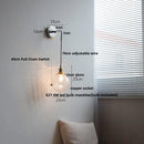 GobekUsa Ceramic LED Wall Sconce Pull Chain Switch Bedside Lamp White Nordic Modern Fixtures