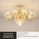 GobekUsa Elegant Crystal Chandelier for Living and Dining Room Lighting