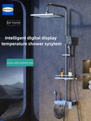 GobekUsa Electric Sunflower Rainfall Showers System: Modern Hygienic Thermostat Set for Smart Bathrooms