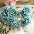 GobekUsa Blue Flower Stamen Berries Bundle for DIY Wedding Cake Decor