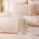 GobekUsa Cozy Velvet Lace Flowers Princess Bedding Set