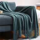 GobekUsa Knitted Pineapple Grid Throw Blanket - Nordic Sofa Blanket for Home Decor