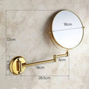 GobekUsa 8" Round Brass Dual Makeup Mirror with 3X Magnification