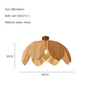 GobekUsa Japanese Wicker Petal Chandelier for Tea House Dining, Parlor, Restaurant