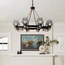 GobekUsa Luxe Glass Chandelier: Modern Retro Living Room Pendant Lamp Lighting Fixtures