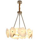 GobekUsa Ivory White Marble Copper LED Ceiling Light Luxury Modern Fixture
