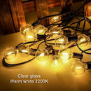 GobekUsa 25PCS G40 LED String Lights Bulb E12 Screw Warm White 2200K Amber Glass
