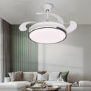 GobekUsa Luminous LED Fandelier Fan Invisible Ceiling Retractable Blades Remote Control