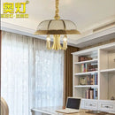 GobekUsa Iron Bronze Pendant Light Glass Retro Modern Living Room Lamp