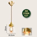 GobekUsa Glass Lamp LED Pendant Light Fixture with Copper Socket for Nordic Modern Home Decor