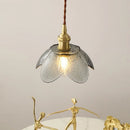 GobekUsa Glass Copper LED Hanging Light: Nordic Pendant Lamp, Living Room Bedroom Coffee Knob Switch