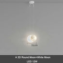 GobekUsa Kids Star Cloud Moon Pendant Lamp with Remote Control Dimming