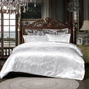 GobekUsa Jacquard Satin Luxury Bedding Set - Queen Size Luxe Duvet Cover Set