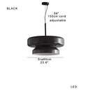 GobekUsa Large Glass Pendant Light Dining Table Kitchen Island Lamp