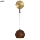 GobekUsa LED Walnut Wood Wall Light Sconce with Adjustable Acrylic Lamparas