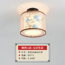 GobekUsa Lotus Chinese Chandelier Ceiling Lamp Simple Corridor Painting LED Lighting