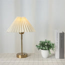 GobekUsa Adjustable Pleated Table Lamp Nordic Retro LED Desk Light for Living Room Bedroom