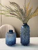 GobekUsa Clear Glass Flower Vase Hydroponic Home Decoration Texture Uneven Texture