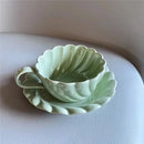 GobekUsa Elegant Lace Ceramic Coffee Cup and Saucer Set for Home and Office