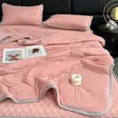 GobekUsa Cool Summer Blanket Set with Latex Bed Mat - Lightweight Breathable Comforter Bedding