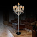 GobekUsa Crystal Chandelier Floor Lamp for Elegant Living Room Decor