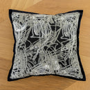 GobekUsa Geometric Jacquard Embroidered Pillow Cover in Modern Minimalist Black and White Style
