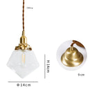 GobekUsa Clear Glass LED Pendant Light: Modern Copper Hanging Lamp for Home Indoor Decor