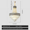 GobekUsa Crystal Chandelier Spiral Staircase Hall Lamp Duplex Living Room Hardware Texture