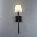 GobekUsa Industrial White Wall Lamp with Textile Shade for Bathroom, Mirror & Bar