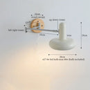 GobekUsa Cream Iron Art LED Wall Lamp for Bedroom Living Room Decor