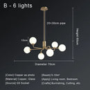 GobekUsa Copper Ceiling Chandelier for Home Decor Lighting