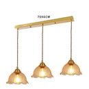 GobekUsa Cracked Glass Copper Wooden Pendant Light for Home Indoor Living Room