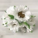 GobekUsa Ivory Flower Cherry Stamen Berries Bundle for DIY Christmas Wedding Decor