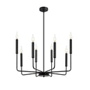 GobekUsa Industrial Retro Chandelier Lighting for Kitchen Dining Room with 8 Heads
