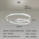 GobekUsa Crystal LED Pendant Lights: Modern Luxury Chandelier for Living and Dining Rooms