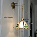 GobekUsa Amber Glass LED Wall Light Modern Nordic Bedroom Reading Lamp