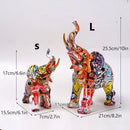 GobekUsa Graffiti Elephant Resin Sculpture for Modern Home Decor