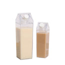 GobekUsa Clear Milk Carton Water Bottle & Drinking Cup, Portable Plastic Juice Tea Storage