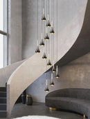 GobekUsa Contemporary Horn Chandelier: Restaurant & Living Room Ceiling Pendant Lighting