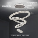 GobekUsa Crystal LED Chandelier - Modern Luxe Living Room Lighting