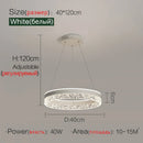 GobekUsa Crystal Ring LED Pendant Light - Modern Home Lighting for Bedroom and Restaurant