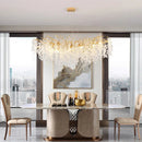 GobekUsa Crystal Money Tree Chandelier - Modern LED Suspension Light for Luxury Living Areas