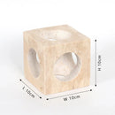 GobekUsa Hand-Carved Travertine Coffee Table Cabinet for Home Decor