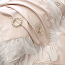 GobekUsa French Lace Ruffles Princess Wedding Bedding Set - 4Pcs 1000TC Cotton - Duvet, Sheet, Pillowcases