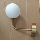 GobekUsa Glass Ball Metal Bend Wall Lamp for Living Room Bedroom, Nordic Retro Design